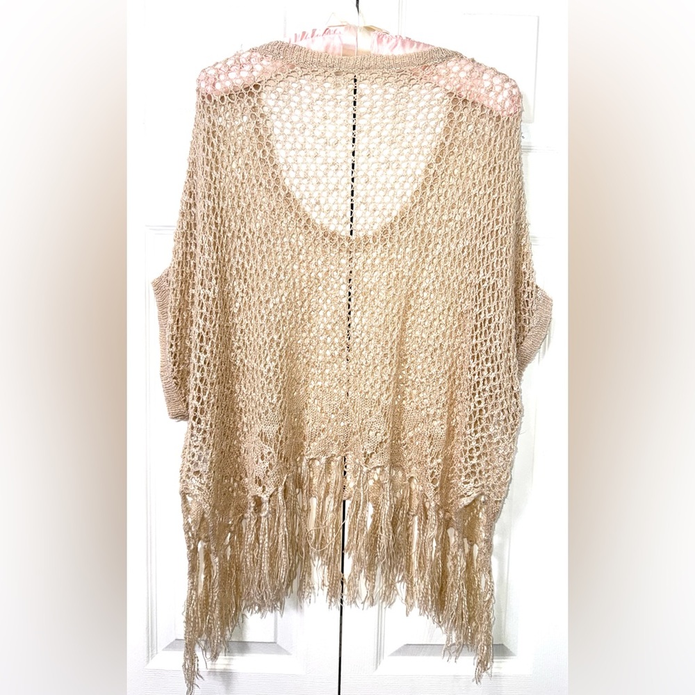 POL Crochet Fringe Boho Top – Size Large - Picture 2 of 9